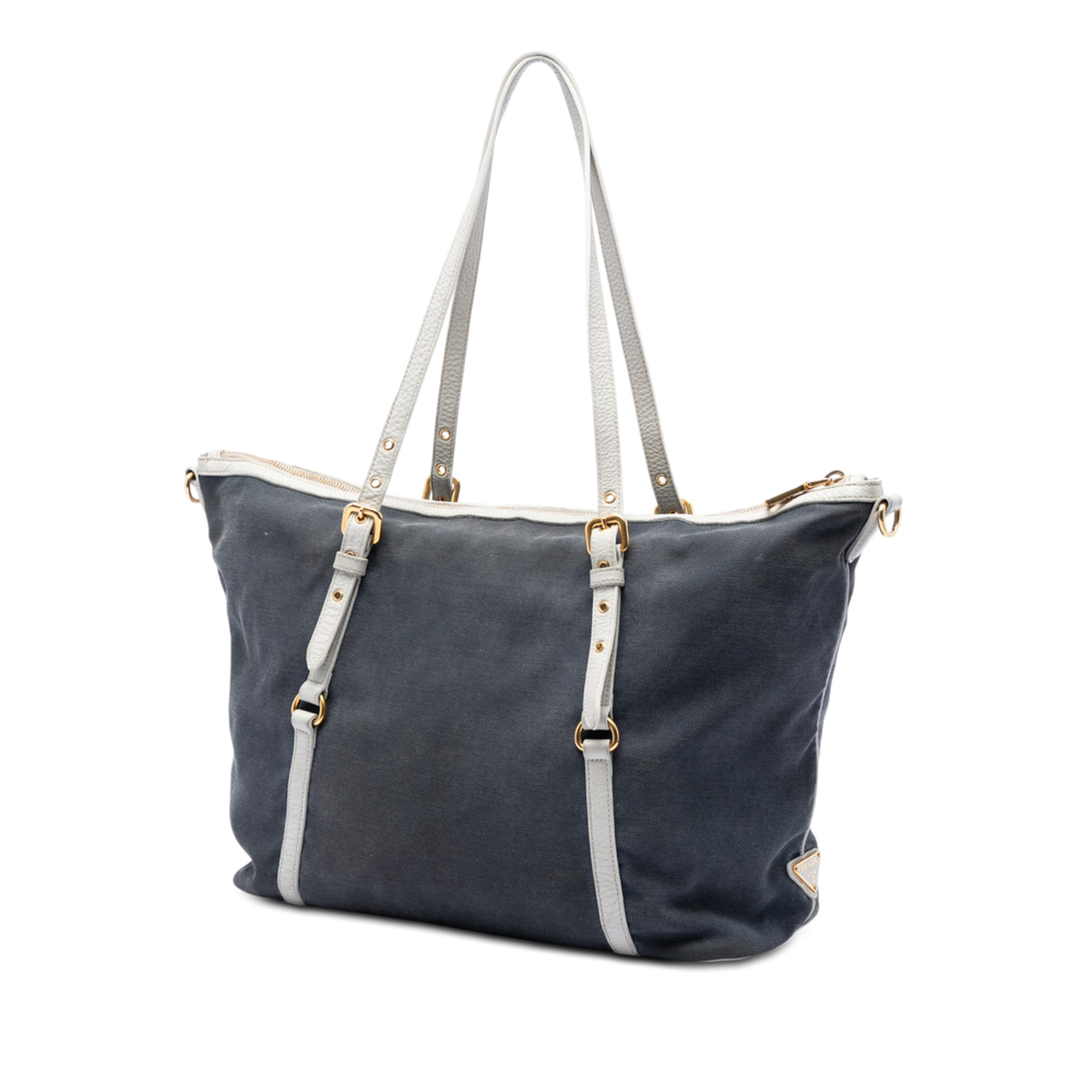 Pre-Loved Prada Canvas Canapa Logo Satchel - Picture 2 of 6